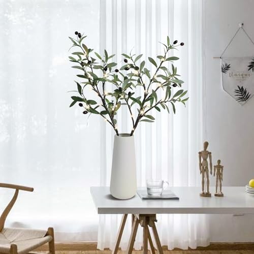 Lighted Branches for Vases, 32 Inch Branches with 32 LED Lights, Battery Olive - Picture 7 of 7