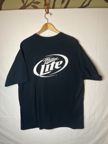 Vintage Miller Lite Herren Unisex 2XL Black Skeleton Ribs Glow In Dark Black Xray - Bild 3 von 3