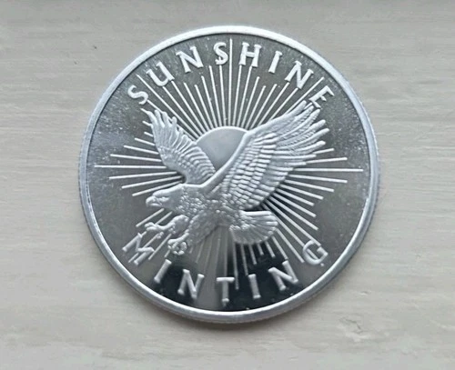 Sunshine Minting 1/2 Troy Oz .999 Fine Silver Round Eagle