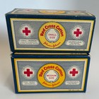 2- VTG Red Cross Cotton Boxes with Cotton Small & Medium Johnson & Johnson — photo 1