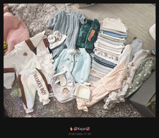 Baby Clothes Bundle Job Lot Assorted Mixed Items in Box Various Colours