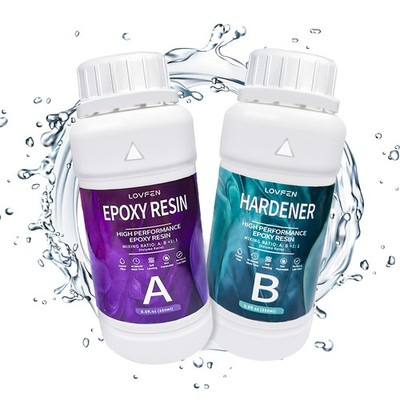 FUNEPOXY Epoxy Resin Kit (2:1 Ratio)   Crystal Clear Tabletop Epoxy Resin