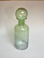 Oliver Bonas green glass decanter with stopper - vase / carafe 