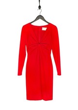 Valentino Red Techno Couture Bow Accent Long Sleeves Dress - 4 USA