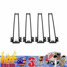 Black Coffee Table Metal Hairpin Legs Collapsible Solid Iron Bar Black Set of 4