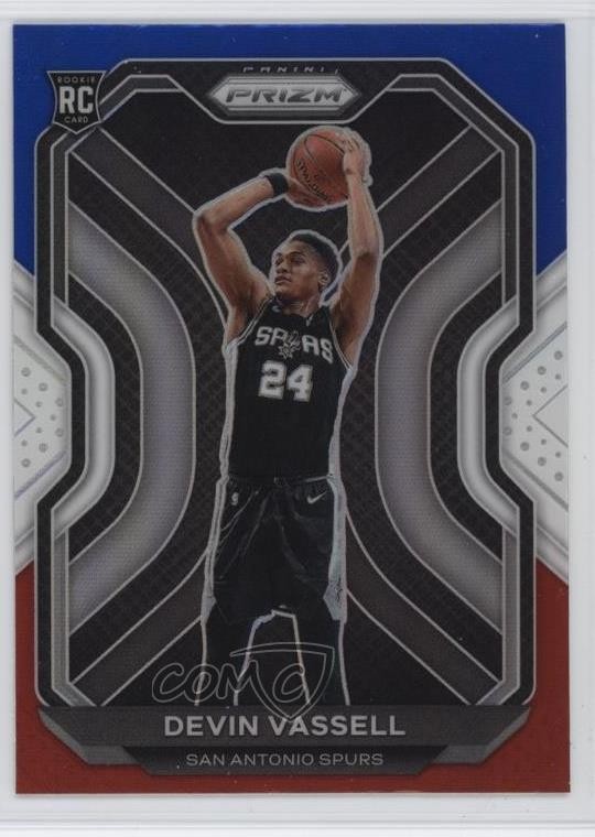 2020-21 Panini Prizm Red White & Blue Prizm Devin Vassell #252 04ug