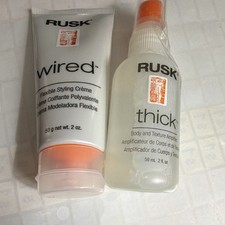 RUSK Wired Flexible Styling Creme 2 oz  Thick Body Texture Amplifier 2 oz
