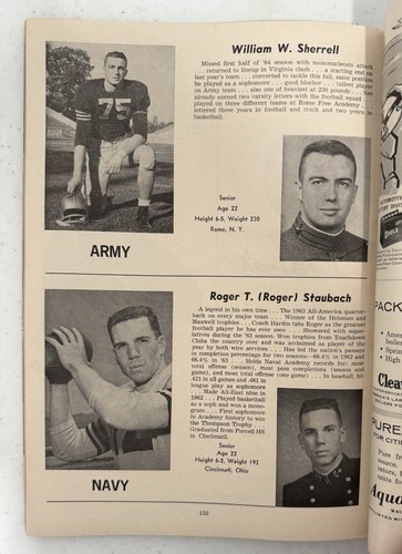 Roger Staubach 1964 Army vs Navy Football Game Official Program Nov 28, 1964 - Picture 4 of 4