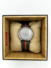Timex Weekender 38mm Unisex Analog Watch - INDIGO | Gray/Orange/Gray 