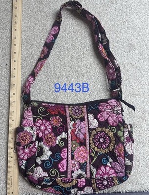 Vera Bradley Mod Floral Pink Hipster Crossbody Bag Retired 2007 Brown Pink