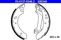 ATE Bremsbackensatz 03.0137-0346.2 FüR ALL ANL ABL Classic GAL AAL Escort Ford 6