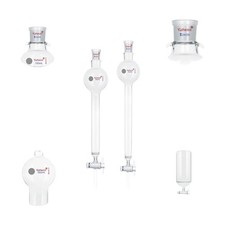 Laboratory Glassware: Chromatography Column w/ Reservoir, 100ml Storage Ball