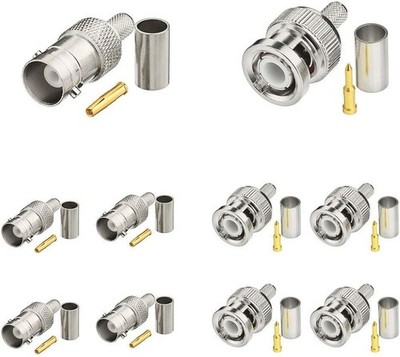 BNC Crimp Connectors Kit - BNC Male & Female Crimp Solder Attachment Connector K