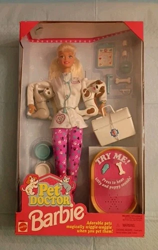 Vintage Barbie Pet Doctor Mattel Fashion Doll 1996 14603 NEW NRFB Box Damage