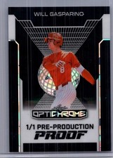Will Gasparino 2025 Leaf Optichrome Baseball 1/1 Pre Production Proof