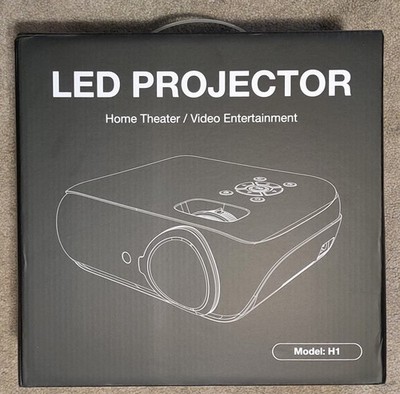 HAPPRUN H1 LED Projector [White, 110-240V, 1000:1, 1920x1080]