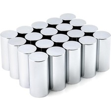 33mm Chrome Plastic Cylinder Lug Nut Covers Caps Screw-on For Semi Truck 20pcs 33mm Chrome Plastic Cylinder Lug Nut Covers Caps Screw-on For Semi Truck 20pcs