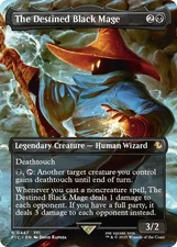 Foil - The Destined Black Mage (Borderless) - 447 - Commander: FINAL FANTASY ...