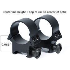 30mm Medium Profile Scope Rings 0.965" Height fits Picatinny Rails Heavy Duty