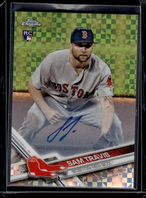 2017 Topps Chrome Update #HMT19 Sam Travis Autographs X-Fractor #/99