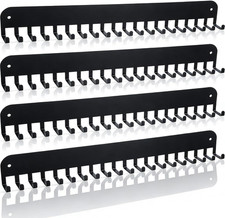 4 Pack Metal Medal Hanger Display Rack Wall Mount 20 Hooks Award Holder Black