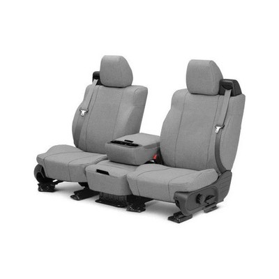 For Kia Rio 12-17 CalTrend Tweed 1st Row Light Gray Custom Seat Covers
