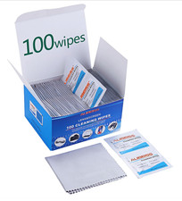 ALIBEISS Pre-Moistened Lens Wipes 100 for Glasses, Cameras, Tablets  Screens