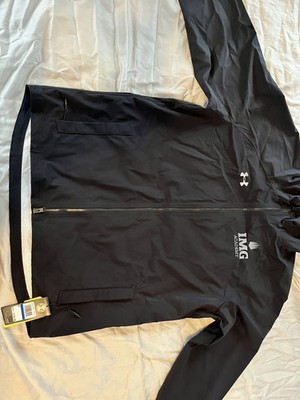 Under Armour IMG Academy Full Zip Black Wind Breaker Men s Size XL