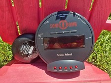 Sonic Alert Sonic Bomb  Alarm Clock with Vibrating Bed Shaker Black