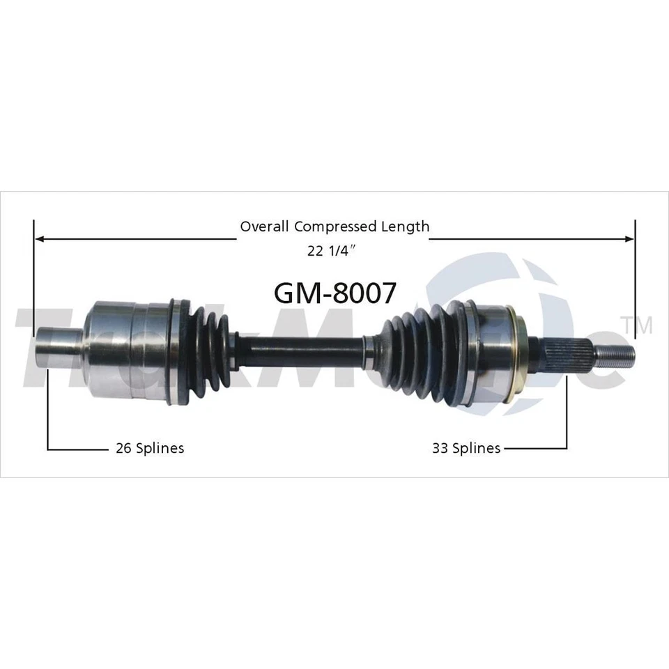 2 TrakMotive Front Left Front Right CV Axle Shaft Fits Chevrolet Astro 1997-2002 - Image 3 of 3