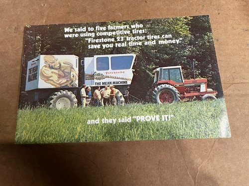 1976 Firestone The Mean Machine Tire Brochure Booklet RARE