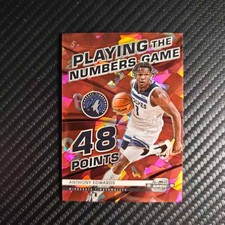 2021-22 Contenders Optic Anthony Edwards Playing The Numbers Red Cracked Ice