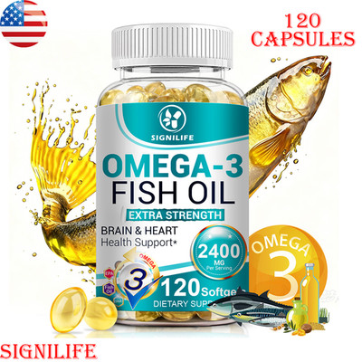Triple Strength Omega 3 Fish Oil - Fish Oil Supplement with EPA & DHA Fat