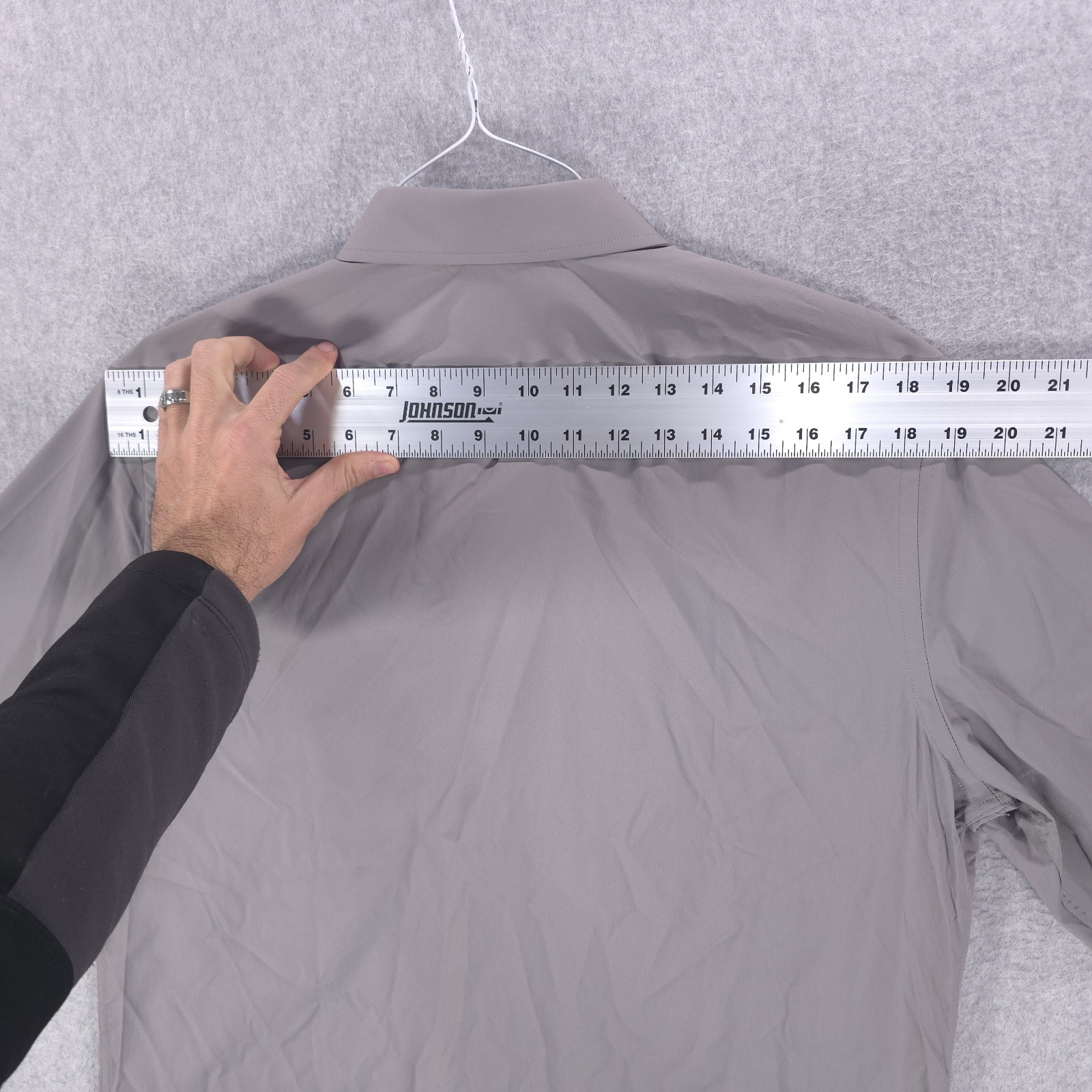 Untuckit Gironde Regular Gray Button Performance … - image 13