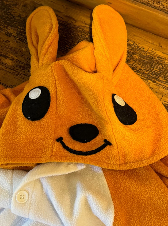 SAZAC 动物袋鼠 Kigurumi 抓绒服装成人男女通用连帽衫连体 PJ — 第 2/4 张图片