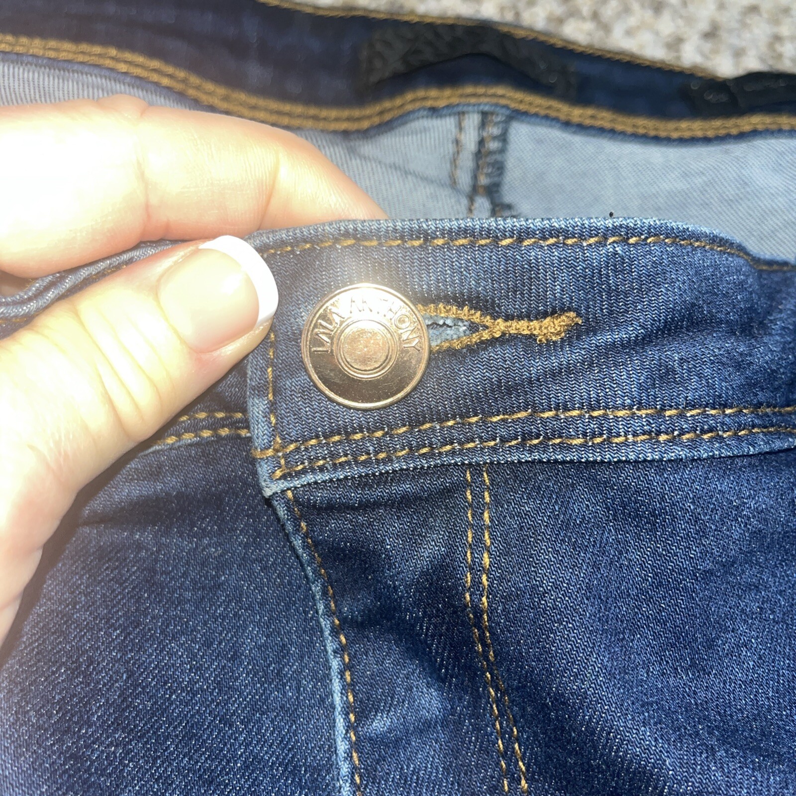 La La Anthony Women's Power Zip High Rise Skinny Jeans Blue Size 22 (36x32) - View 8