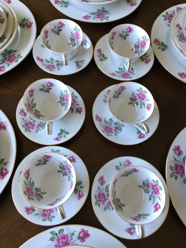 VTG Discontinued Noritake Linda Pattern 7 Piece Place Setting Service For Six - Picture 4 of 23
