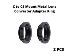 2 Pcs 5mm METAL C to CS Mount Black Aluminum Lens Adapter Ring Extension Tube