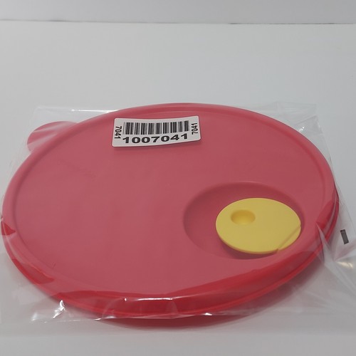 Tupperware Replacement Lid #2 Crystalwave Pink W/Yellow Vent Cap #2649A - Picture 11 of 11