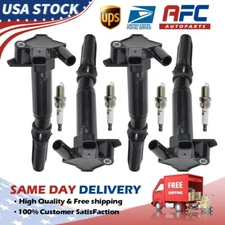 4-Ignition Coil+plugs Fits For Ford F150 F250 F350 Super Duty 6.2L 01-07 DG-525