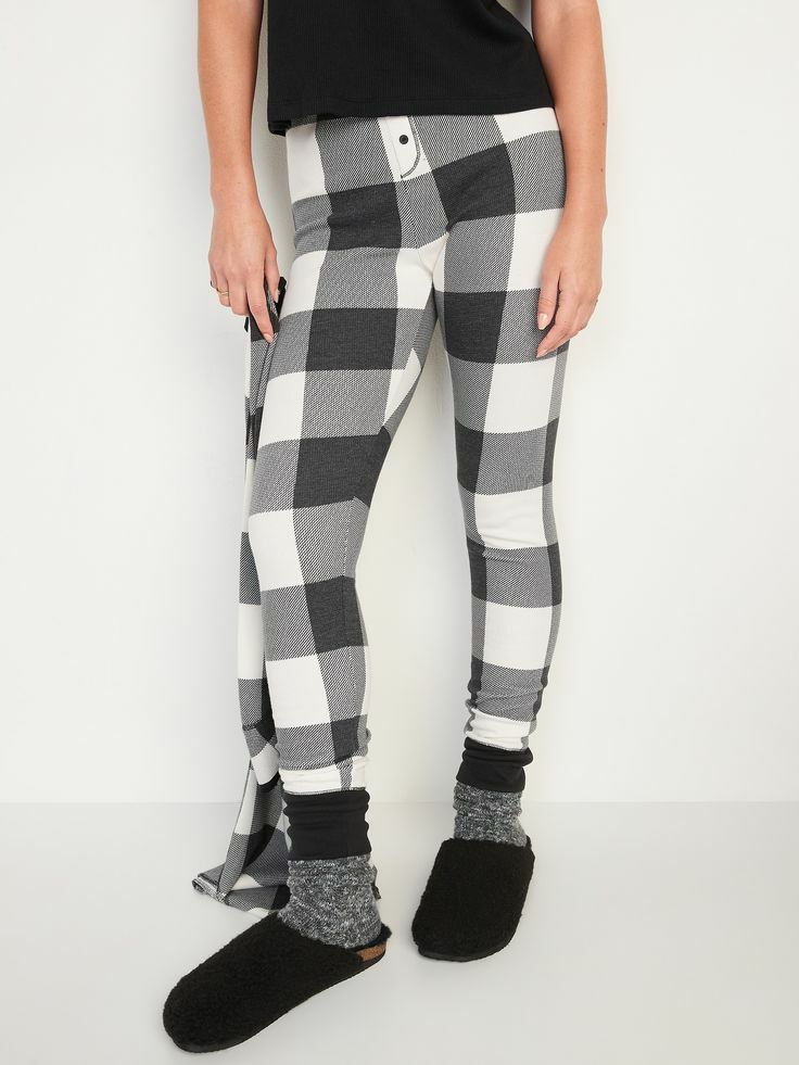 Old Navy thermal knit fitted leggings pajama lounge pants sleep - Main Image