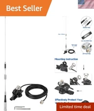 Compact Vehicle Mount Ham Radio Antenna VHF UHF - Secure Installation Kit