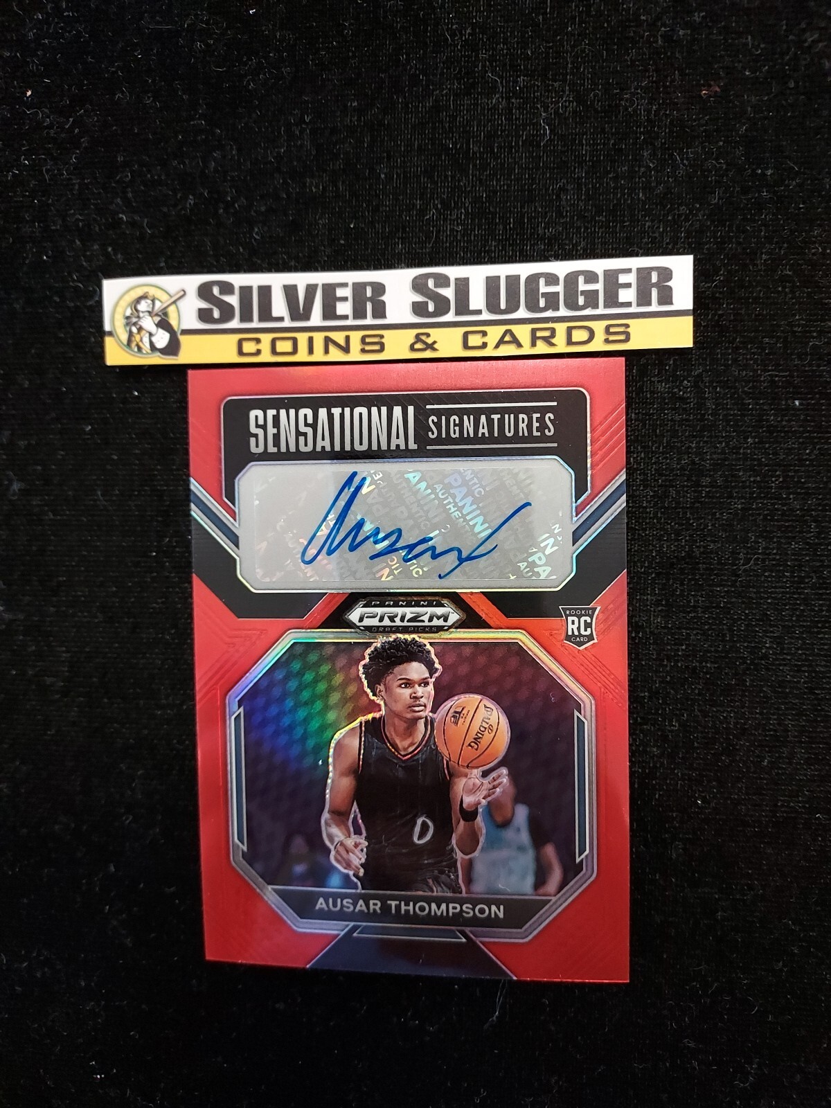 2023-24 Ausar Thompson Panini Prizm Draft Sensational Signatures Auto Red /99 RC