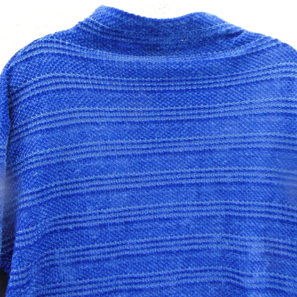 Suéter Rafaella PL Mujer Grande Pequeño Azul Cuello Simulado Tejido Manga Larga Pullover Foto 3 de 4