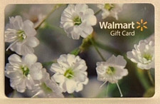 WalMart Bright White Baby's Breath Flowers 2009 Gift Card VL-8457