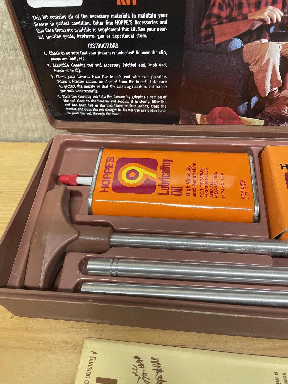 Vintage Hoppe's 9 Gun Cleaning Kit Storage Box Universal Shotgun Kit