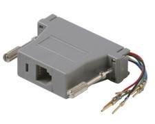 Steren DB25 Male to 8x8 Modular Adapter Plastic Shell Gray