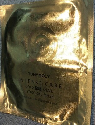 TONYMOLY INTENSE CARE GOLD 24K SNAIL HYDRO GEL MASK, NEW, SEALED IN POUCH