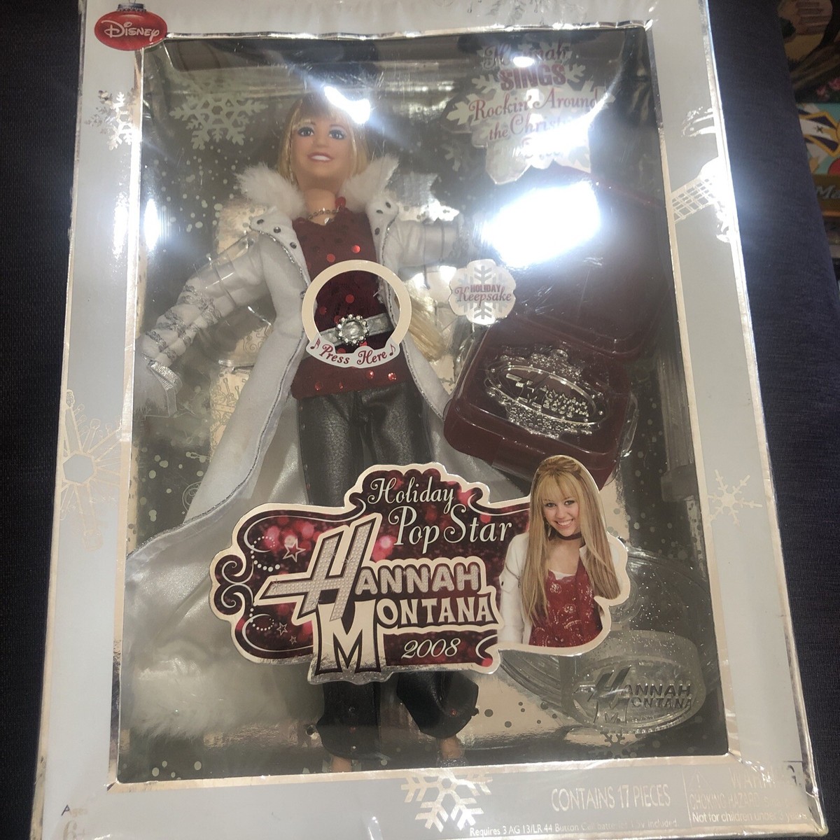 Hannah Montana Disney Holiday Pop Star Doll 2008 - New In The Box
