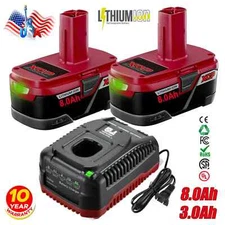 19.2 Volt 8.0Ah For Craftsman C3 DieHard Lithium XCP Battery/Charger 11375 11376